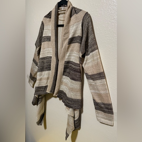 Charter Club Striped Open Front Cardigan - Picture 2 of 3